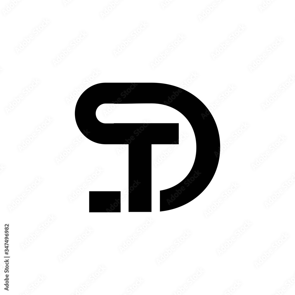 creative DT letter logo design,Initial TD vector creative DT letter logo design,Initial TD vector
