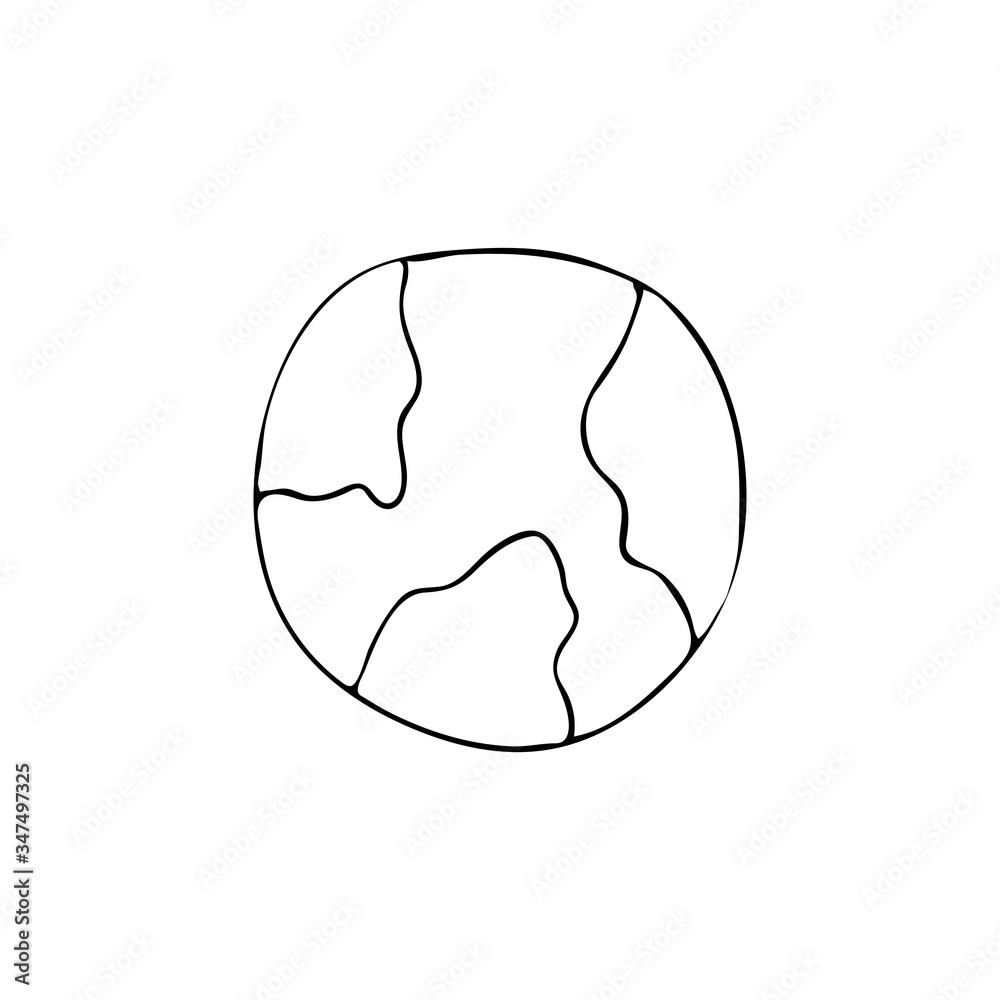 Planet. Handdrawn doodle vector icon. Space sky travelling symbol. Naive style. Isolated on white background.
Planet. Handdrawn doodle vector icon. Space sky travelling symbol. Naive style. Isolated on white background.