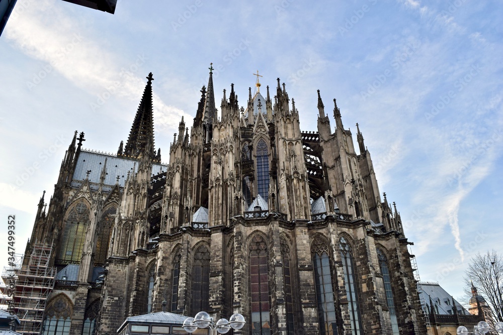 The back side of Cologne cathedral.