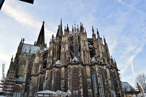 The back side of Cologne cathedral.