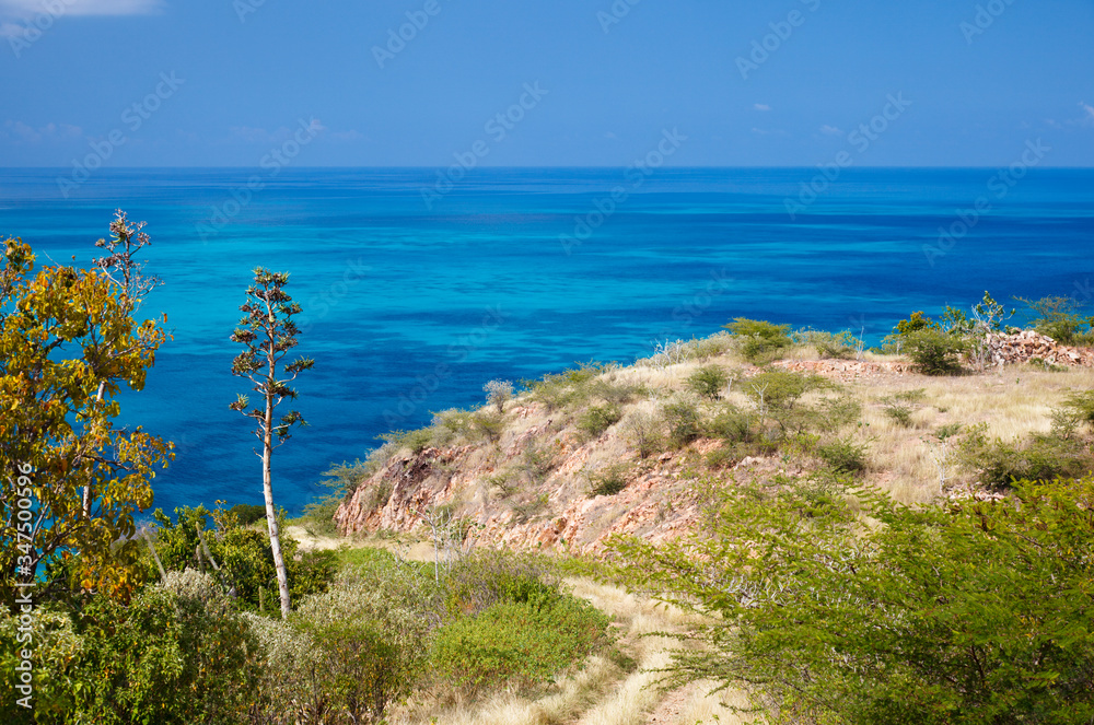 Dirt Road Overlooking Caribbean Sea, Antigua