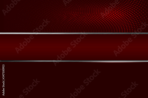 Red background geometric and overlap layer on space for text design. 3d illustration.