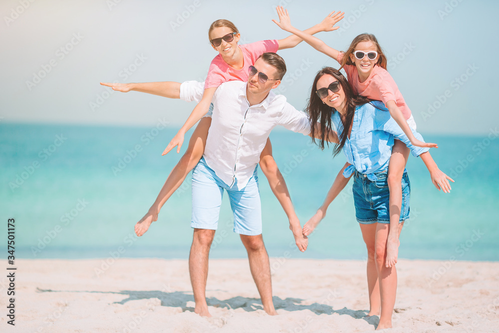 Young family on vacation have a lot of fun Young family on vacation have a lot of fun