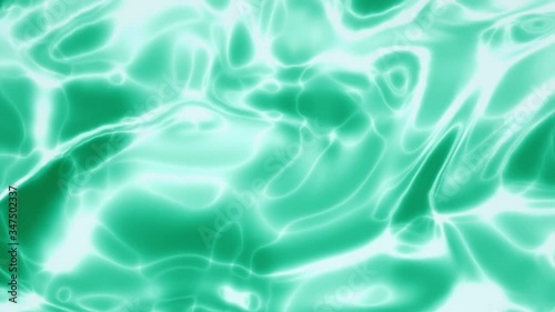 Tender green 3D Abstract Animated Background. Wavy texture