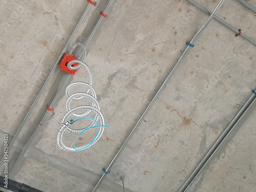 Flex cable installed on the ceiling.