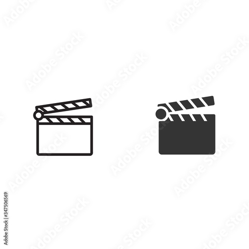 Vászonkép movie clapper icon vector illustration design