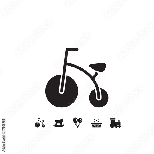 kids bicycle icon vector illustration for website and graphic design