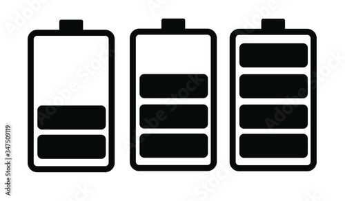 simple battery charging icons for web photo