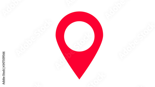 Location icon . Pin sign Isolated on white background.