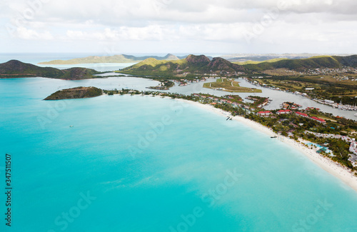 Jolly Beach Aerial View, Antigua