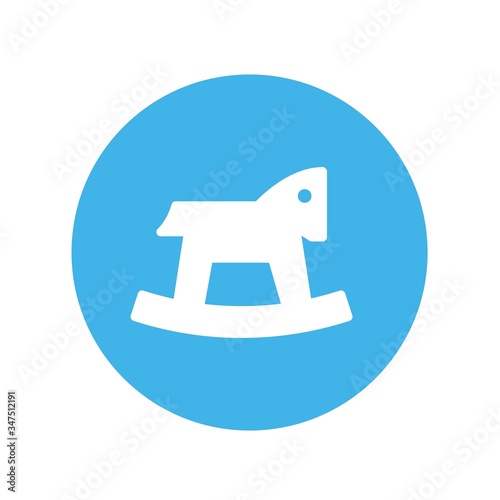 rocking horse icon vector illustration for website and graphic design