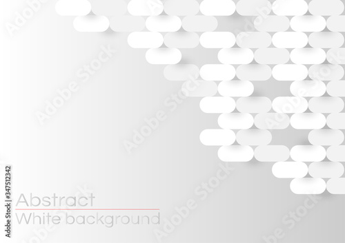 White abstract wallpaper background. Vector 3d paper texture.