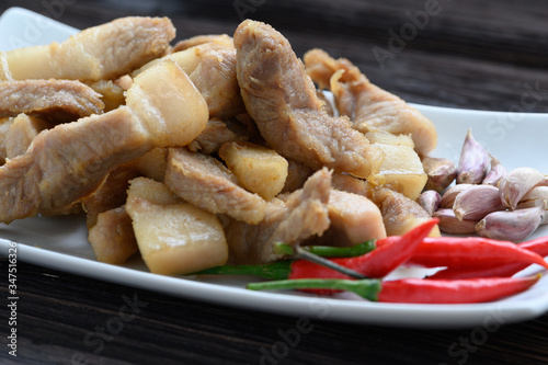 Stir Fried Pork with Salt garlic and pepper