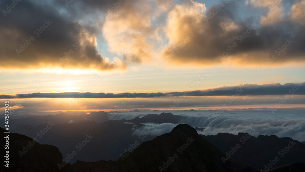 Sunset in Montclam Pyrenees