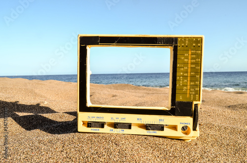 Television on the Sand Beach photo