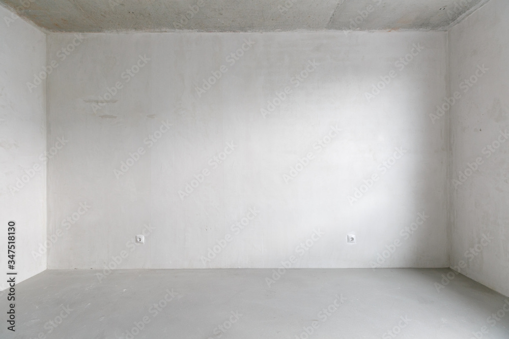 interior of the apartment without decoration in gray colors interior of the apartment without decoration in gray colors