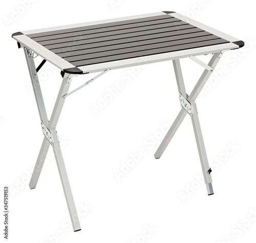 Folding table for garden, camping and travelling with clipping path