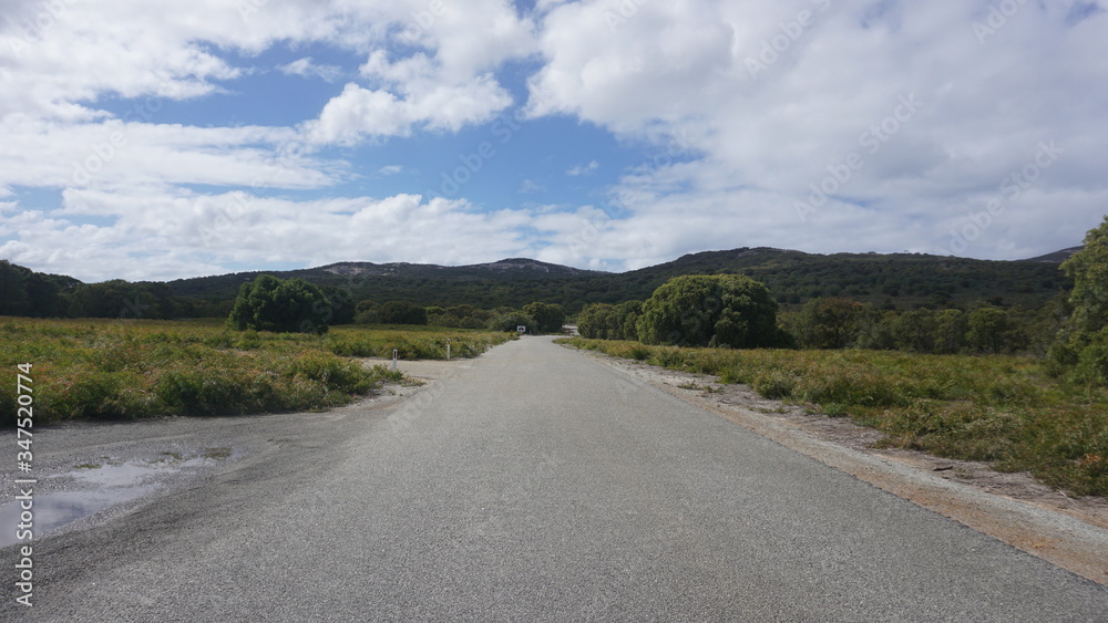 Road in an Australian National Park on the west coast
