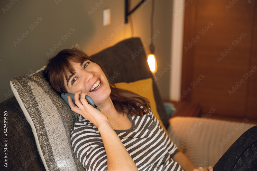 Staying at home and talking with a friend Staying at home and talking with a friend