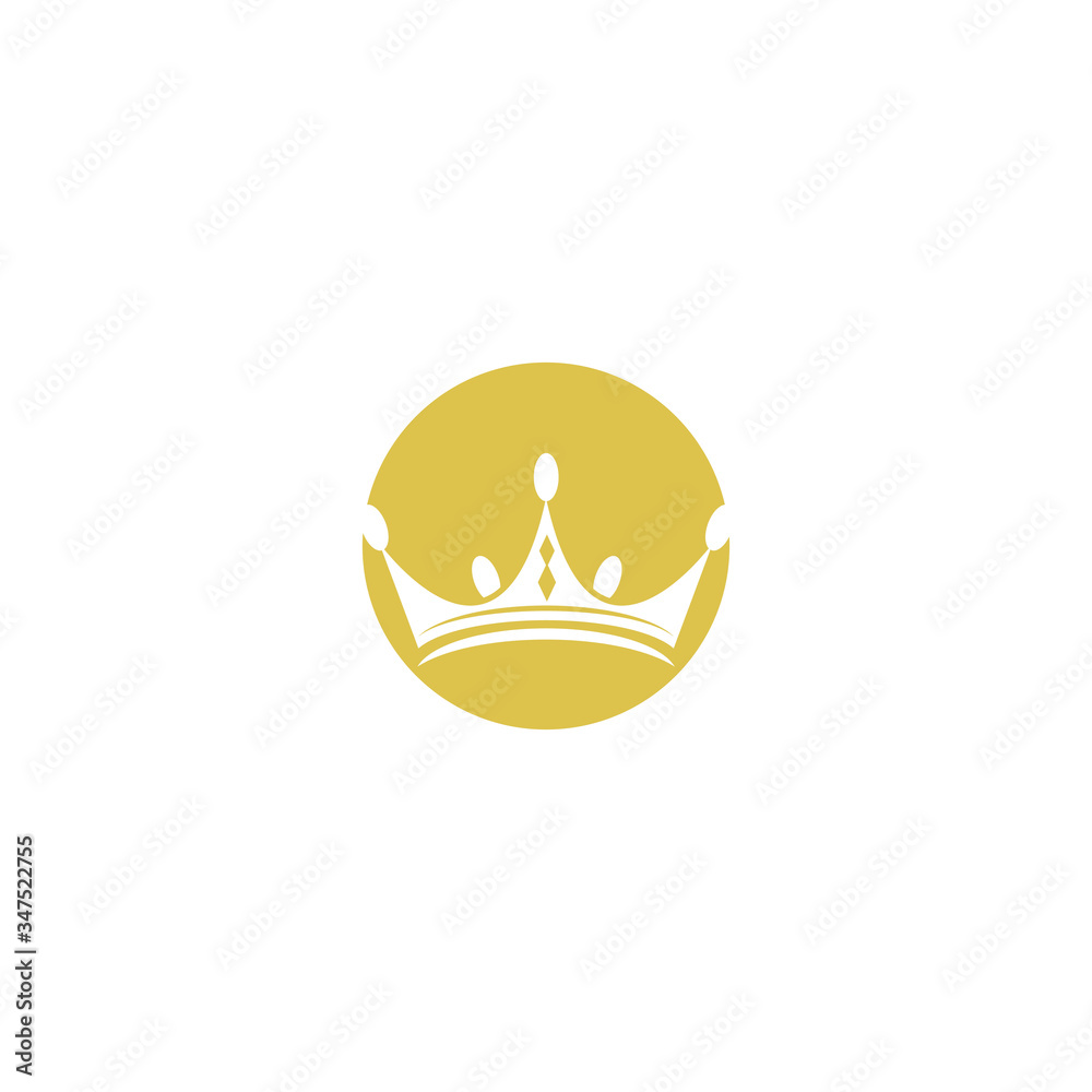 Obraz premium Crown Logo Template vector icon