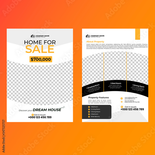 Modern Simple Real Estate Flyer Layout Template