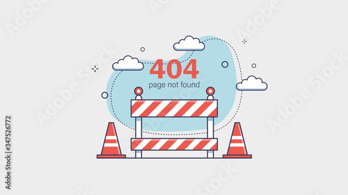 Error 404 page not found illustration photo
