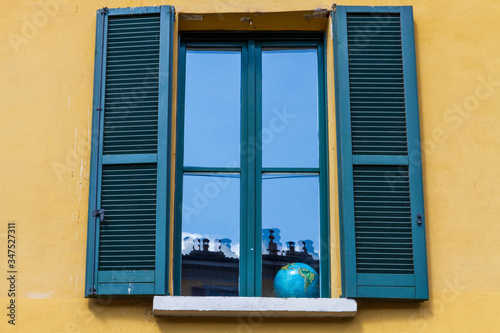 window with shutters