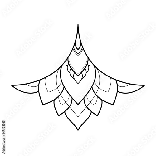 Tattoo for Henna drawing and tattoo template. Vector illustration