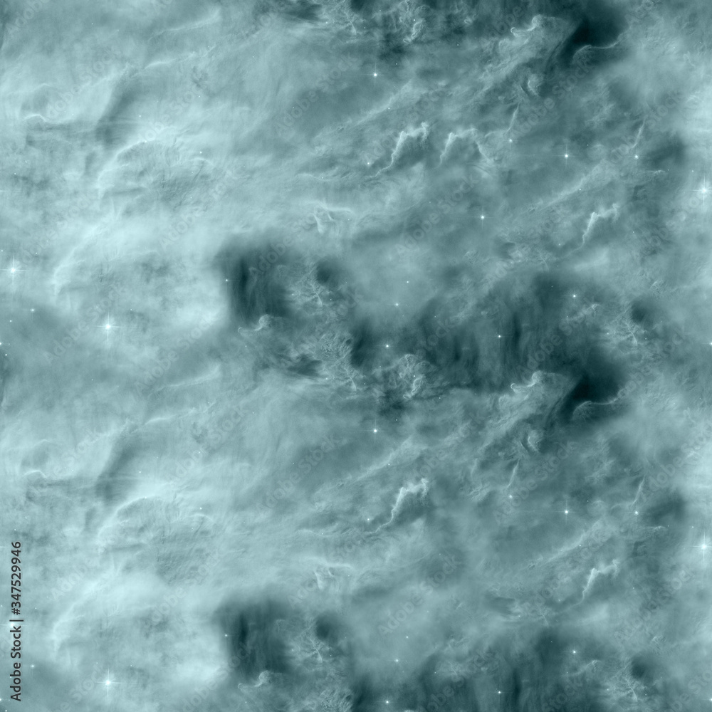 Fototapeta premium Galaxy pattern repeated design. Turqouise 