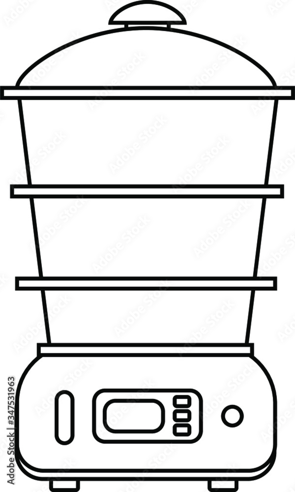 Double boiler art line vector
Double boiler art line vector