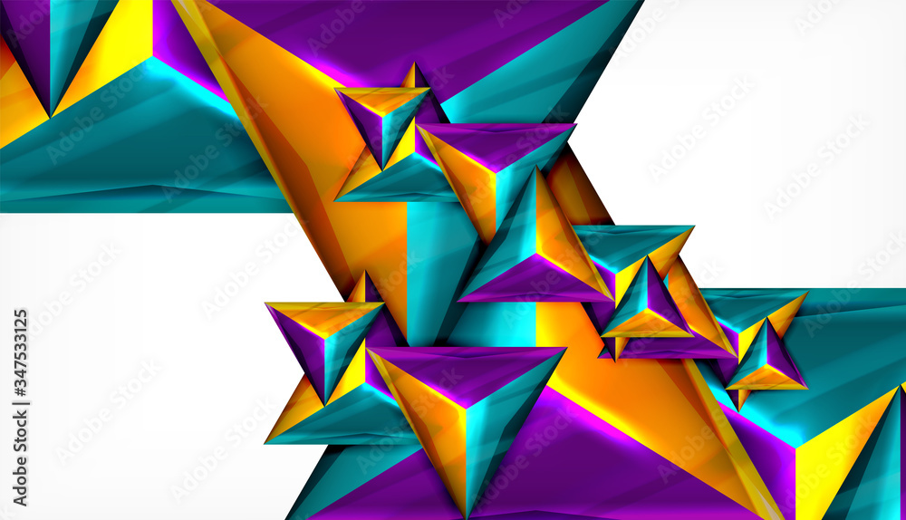 Triangle geometric vector abstract background