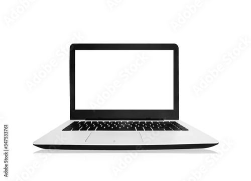 Laptop isolated on white background with clipping paths for graphic design