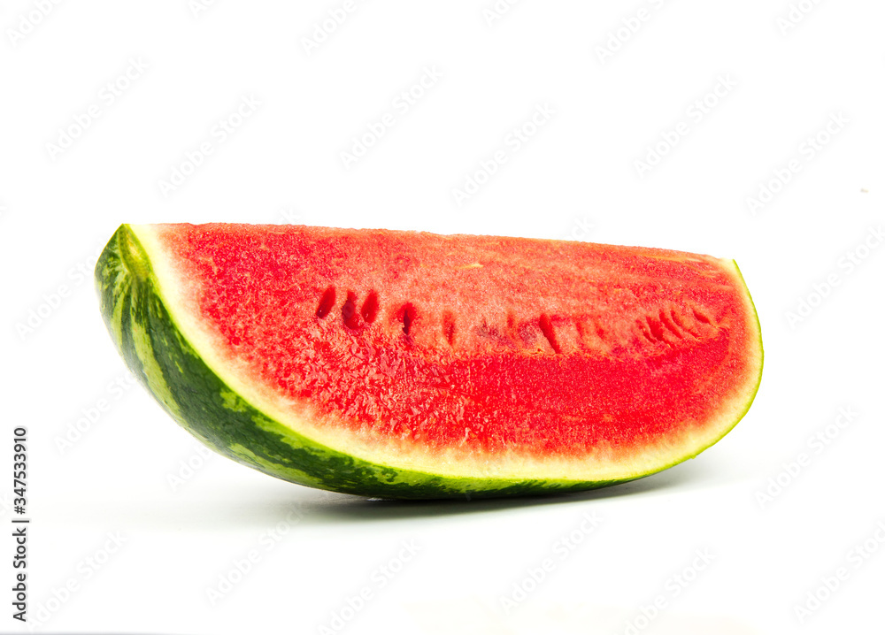 red watermelon on a white background