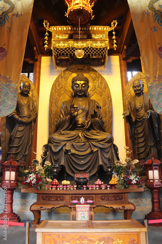 Fototapeta premium Autel d'un temple à Hangzhou, Chine 