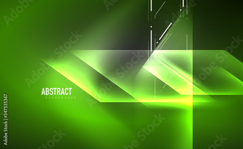 Dynamic neon shiny abstract background. Trendy abstract layout template for business or technology presentation, internet poster or web brochure cover, wallpaper