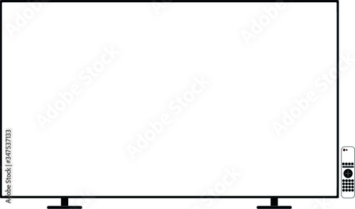 electronic devices vector. tv and remote control illustration. electronic devices vector. flat
