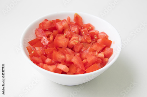 Chopped or Diced Tomatoes in a bowl