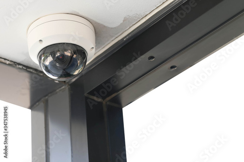 Close up of  CCTV monitoring, security cameras. photo