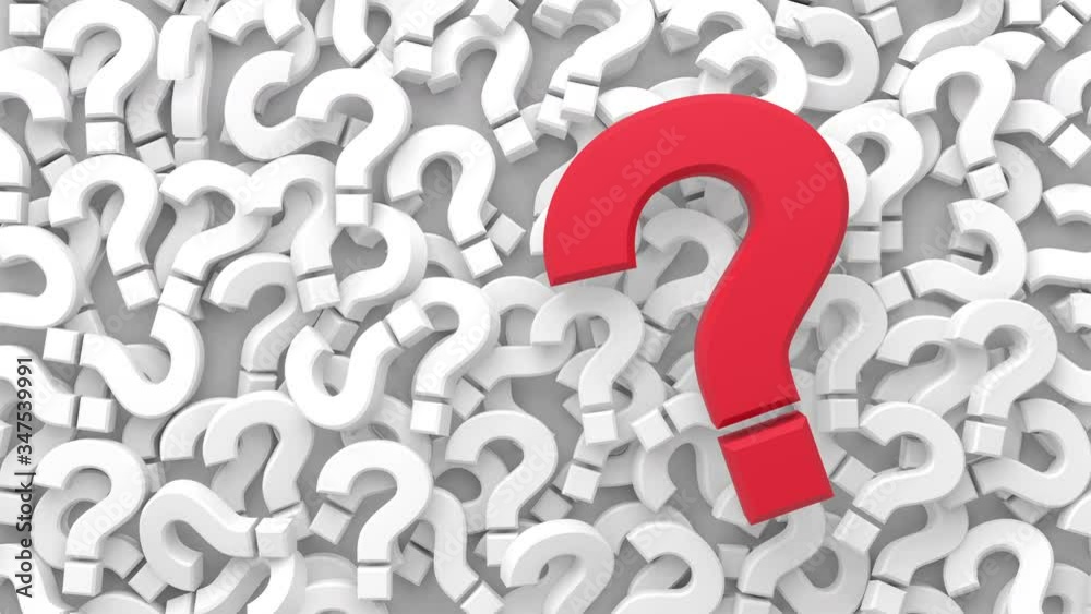 Question mark. 3D animation with 4K resolution. Question mark. 3D animation with 4K resolution.