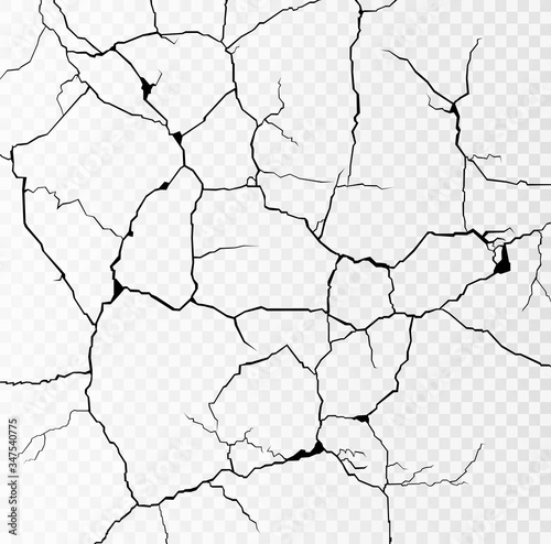 Lots lines of crack ground for abstract background.