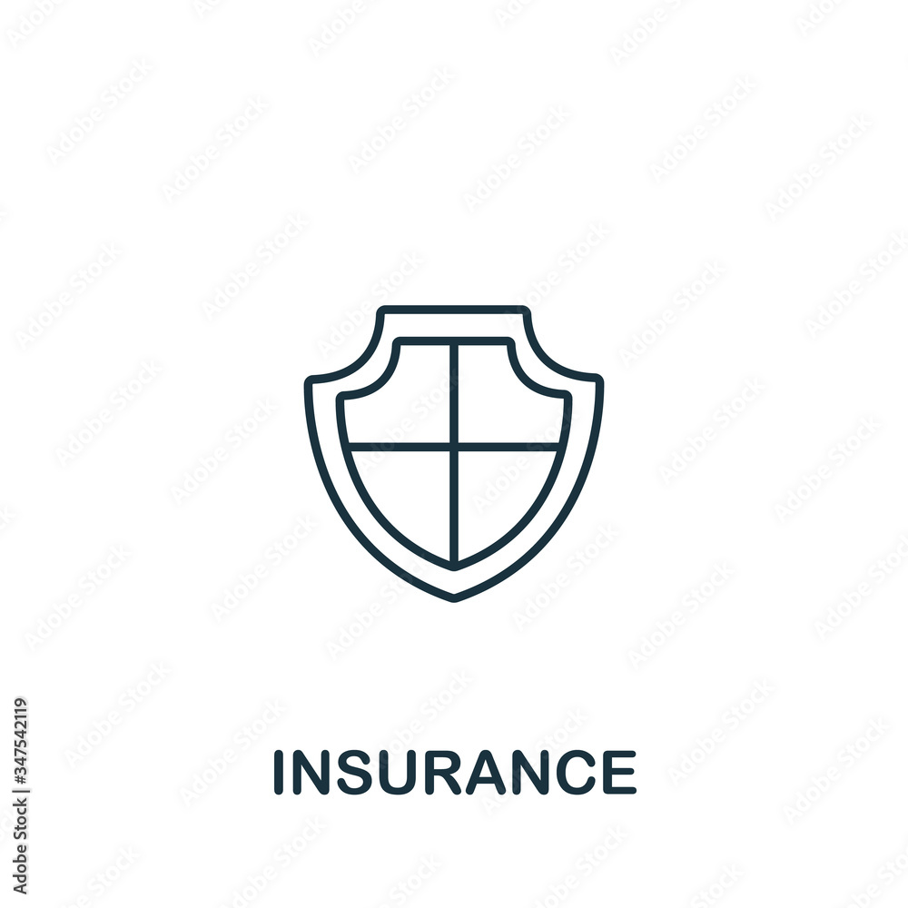 Insurance icon from security collection. Simple line element Insurance symbol for templates, web design and infographics Insurance icon from security collection. Simple line element Insurance symbol for templates, web design and infographics