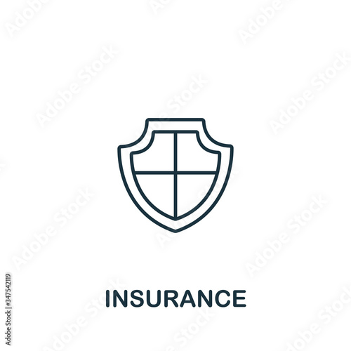 Insurance icon from security collection. Simple line element Insurance symbol for templates, web design and infographics