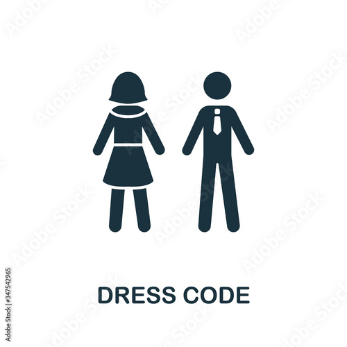 Dress Code icon. Simple illustration from night club collection. Creative Dress Code icon for web design, templates, infographics and more
