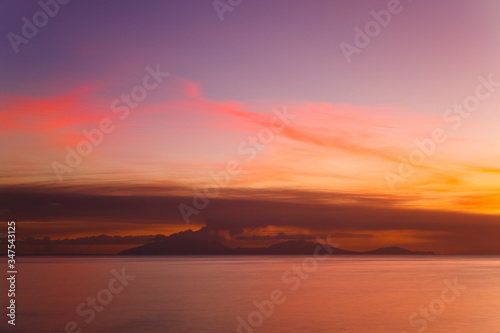 Caribbean Volcano Eruption Sunset, Antigua © IndustryAndTravel
