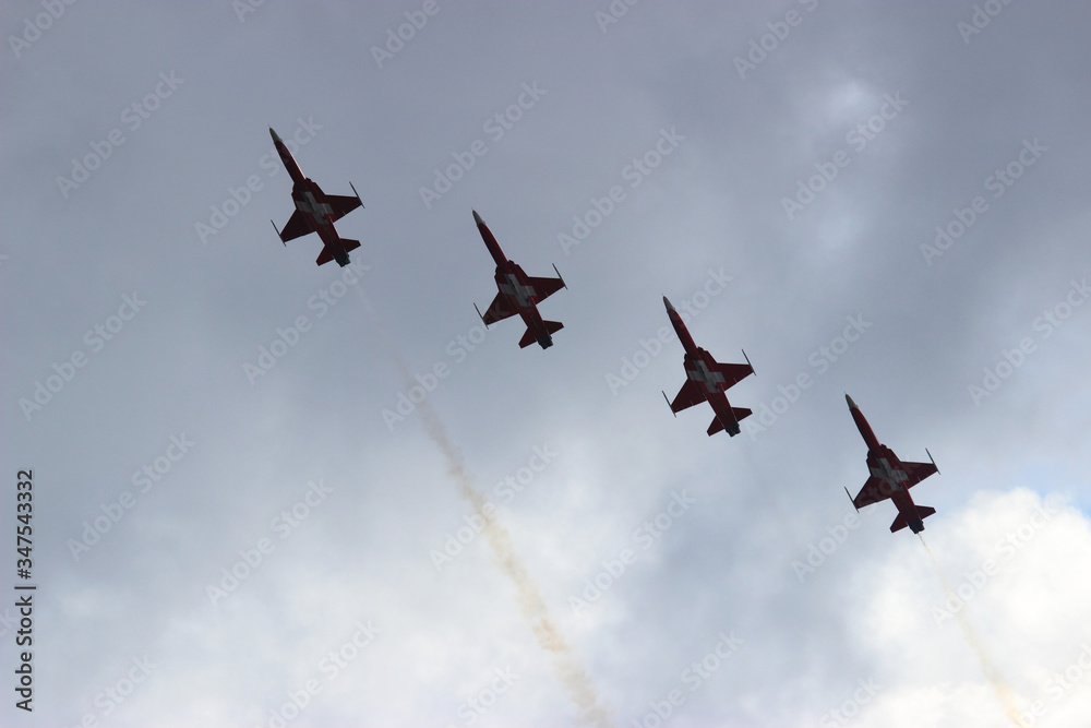 Military aircraft during the flight
Military aircraft during the flight