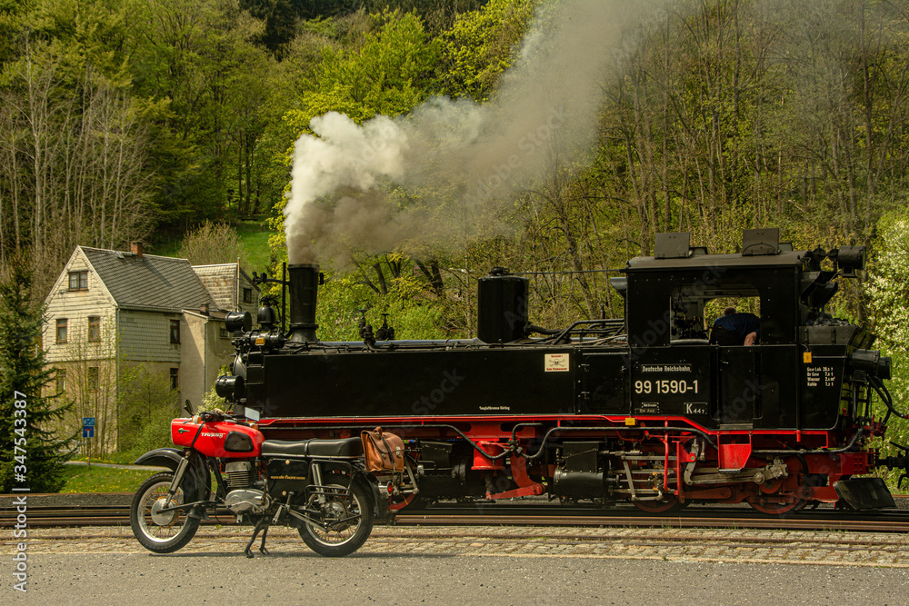 Fototapeta premium Museumsbahn Preßnitztalbahn 