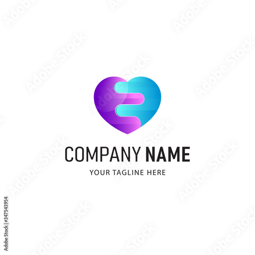 Colorful Hearth Logo Design vector Illustration 