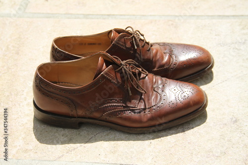 Brown luxury man leather handmade shoes © Estelle R