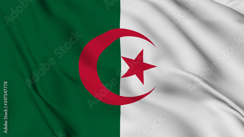 Free Download Algeria flag is waving 3D animation. Algeria flag waving in the wind. National flag of Algeria - GFXLoad