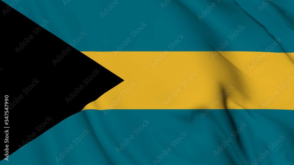 Bahamas flag is waving 3D animation. Bahamas flag waving in the wind. National flag of Bahamas. Bahamas flag is waving 3D animation. Bahamas flag waving in the wind. National flag of Bahamas.